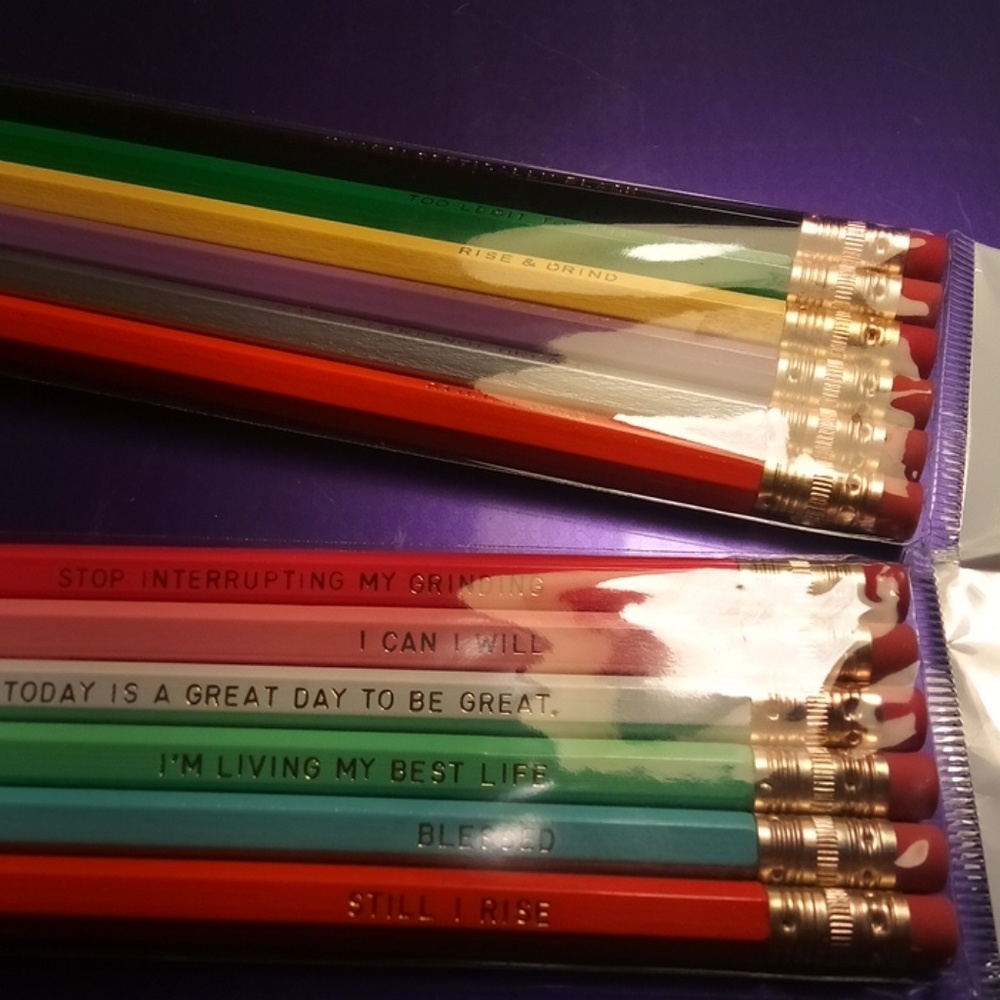Pencils- motivational thoughts  2 sets